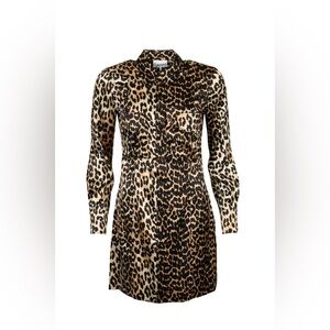 Women's Ganni Shirt Dress Leopard Print